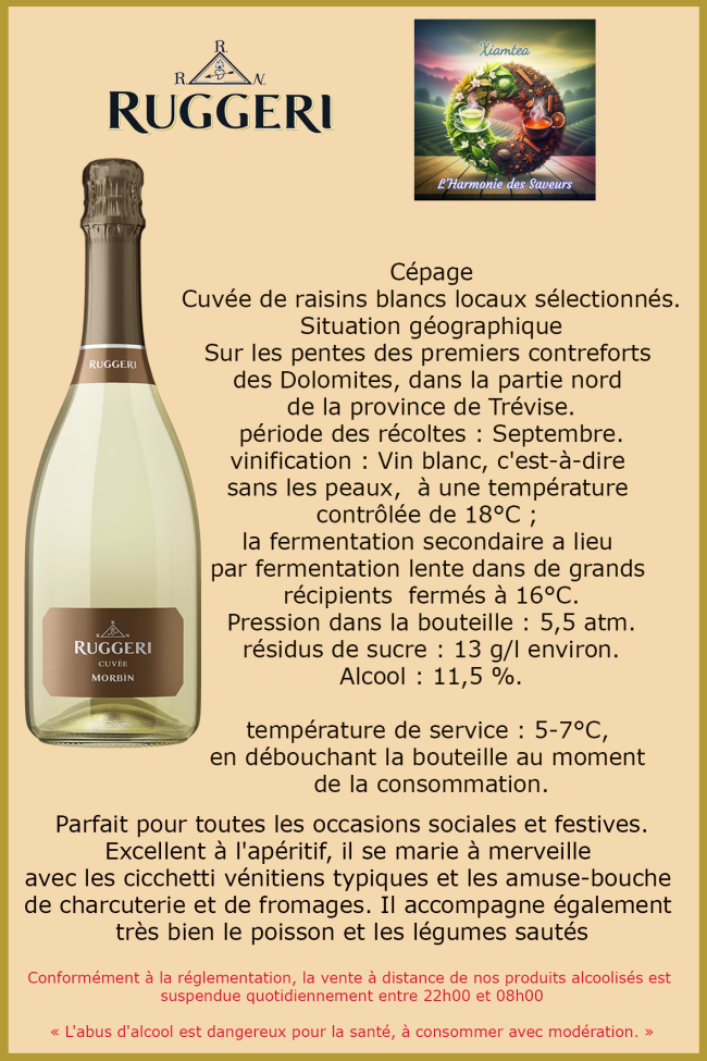 Ruggeri Morbin Vin Mousseux Extra Sec